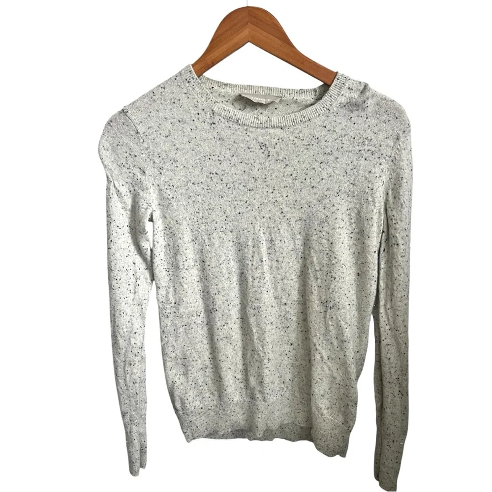 Everlane Classic Cashmere Crew Sweater Donegal Frost Speckled Size Small - Picture 4 of 8